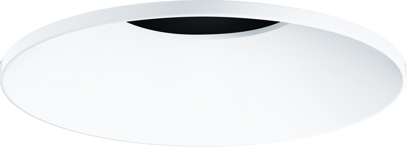 Round Bevel, flangeless, white