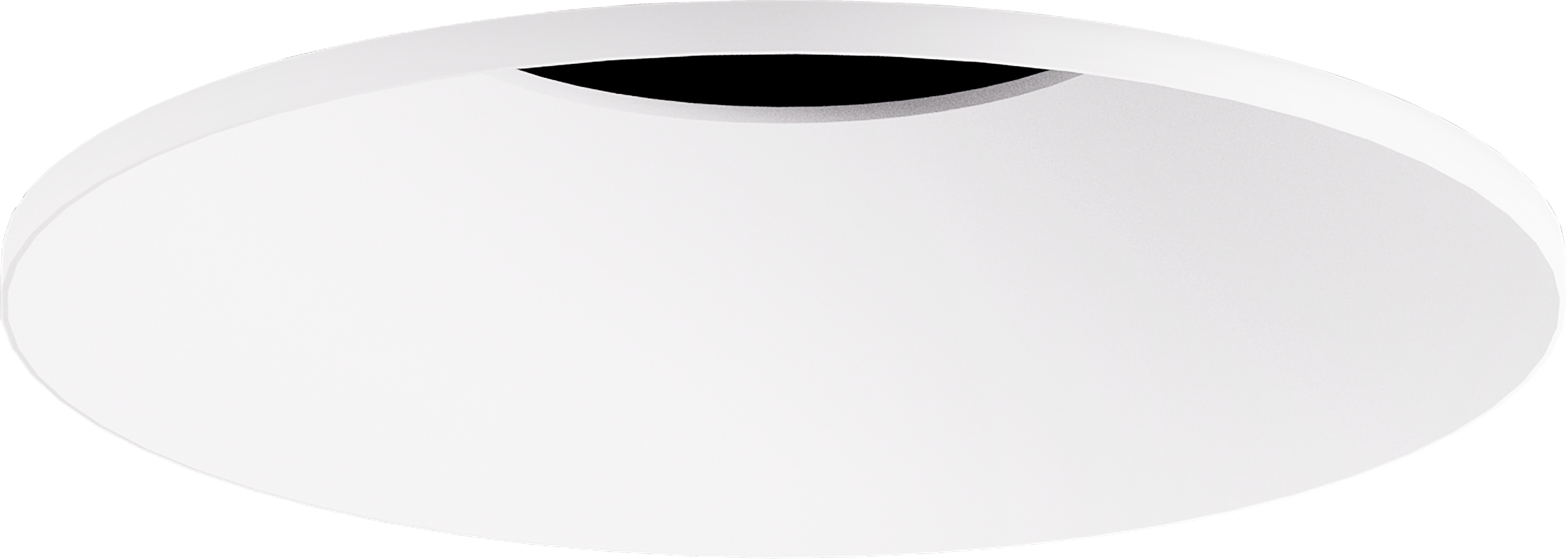 Round Bevel, flangeless, white