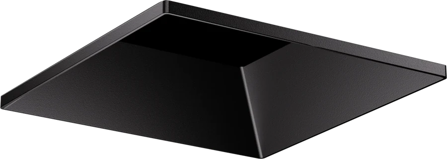 Square Bevel, flangeless, black